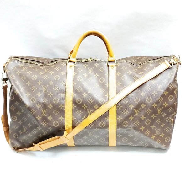 Louis Vuitton LV Boston Bag Keepall Bandouliere 60 Brown Monogram 799-071625 - Picture 1 of 9